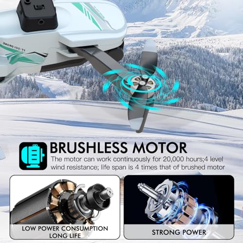 4K Camera Drone for Adults, Foldable FPV with Brushless Motor G69857
