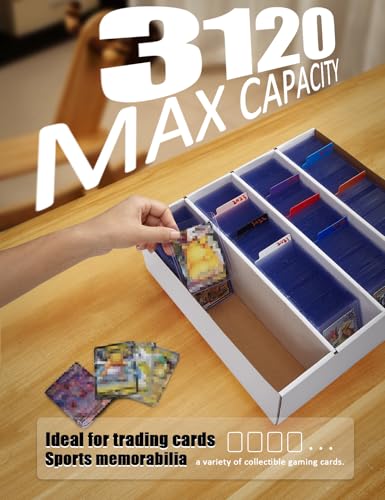 Cardboard Card Storage Boxes 3120 Count with Dividers R34233