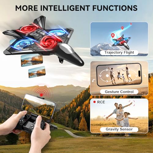 RC Plane with Camera, Foam Remote Control Drone for Kids and Adults V58020