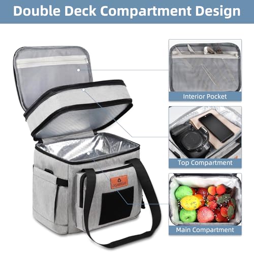 Tactical Expandable Insulated Lunch Bag, Waterproof Cooler for Work and Outdoor, 15L K52184