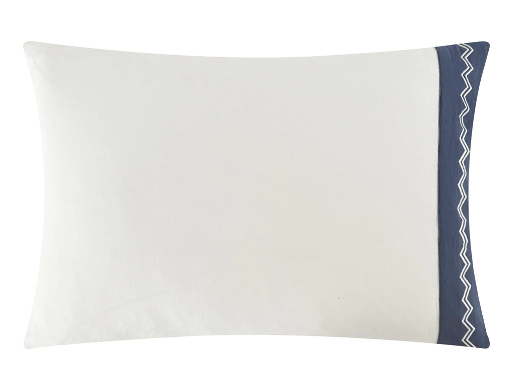 Navy Full Comforter Set with Sheets, Aztec, Polyester U168834