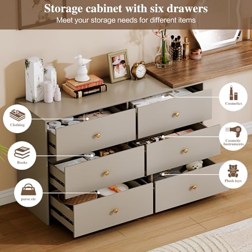 Large Makeup Vanity Desk with Mirror and Lights, 8 Drawers, Power Outlet B666
