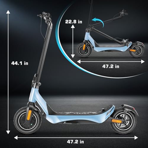 Electric Scooter for Adults, 850W Motor, 30 Miles Range, Folding with Wide Pneumatic Wheel L7670
