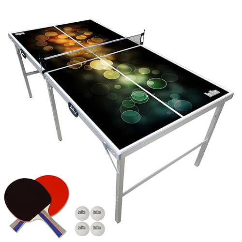 6 ft x 3 ft Portable Folding Ping Pong Table for Indoor Outdoor A180928