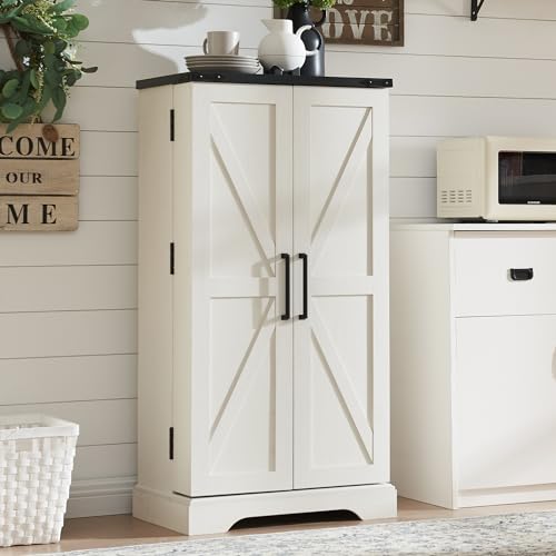 Farmhouse Storage Cabinet with Barn Doors and Adjustable Shelves X3170