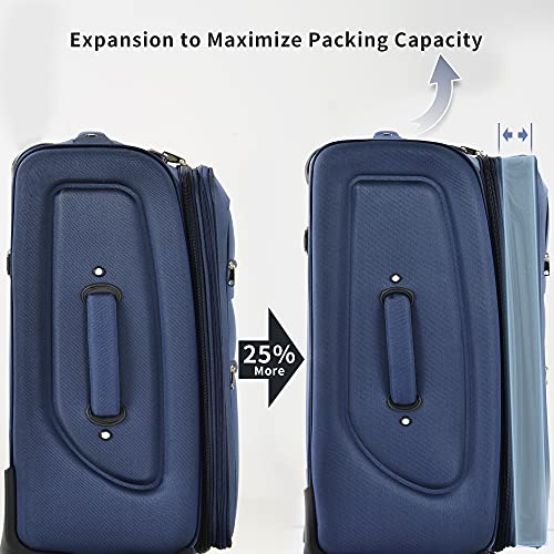Softside 3-Piece Expandable Luggage Set with TSA Lock Spinner Wheels S375