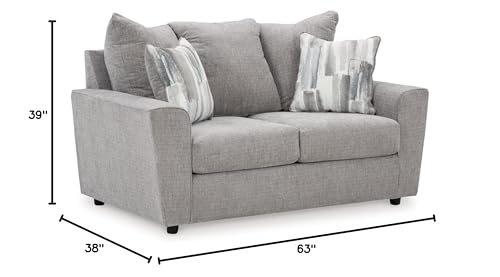 Casual Loveseat with Flared Arms, Gray E735987