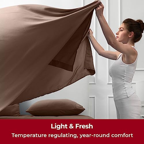 Queen Sheets Set 6 PC - Bedding Sheets & Pillowcases - Ultra Soft Cooling - Deep Pocket up to 16 inch T892632