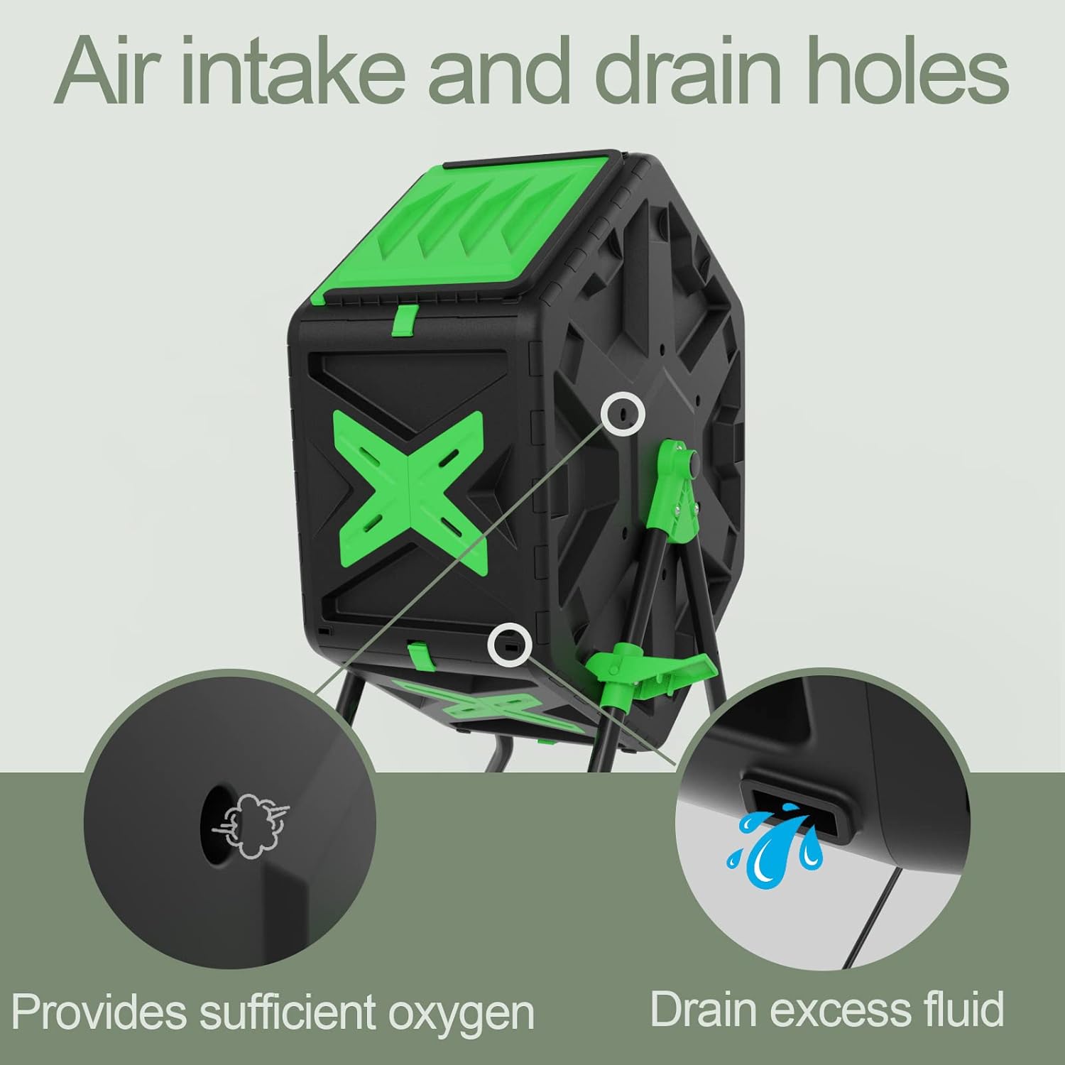 Tumbling Compost Bin 18.5 Gallon Y342