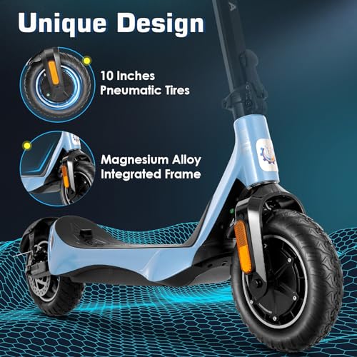 Electric Scooter for Adults, 850W Motor, 30 Miles Range, Folding with Wide Pneumatic Wheel L7670