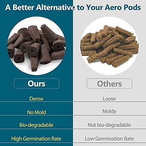 Seed Pods Kit for Hydroponics Growing System, 24pcs Grow Sponges with Nutrient Plant Foods F3417