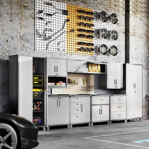 Wall Cabinet with 2 Doors, Lockable, Adjustable Shelves, Heavy Duty Steel J4545