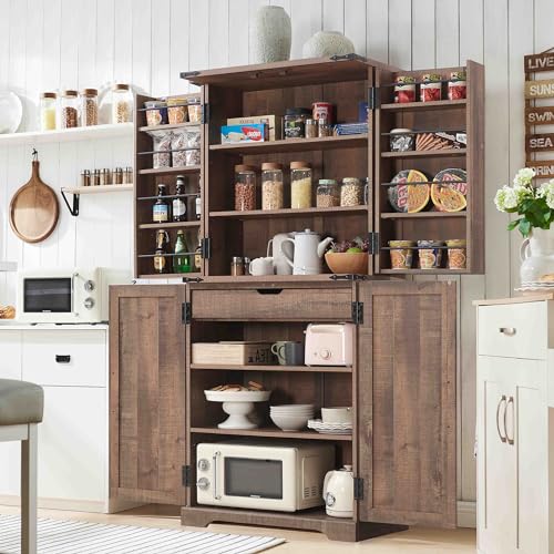 Farmhouse Storage Cabinet with Barn Doors and Adjustable Shelves X3170