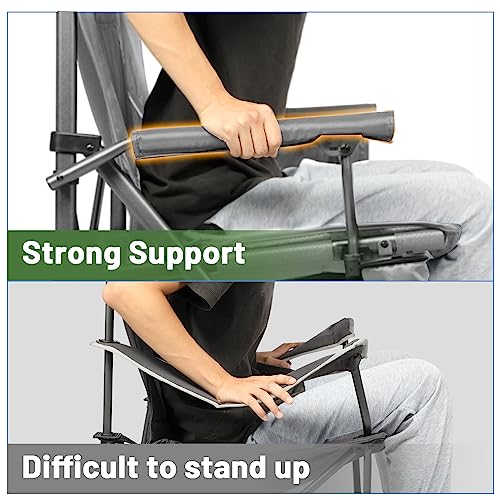 Oversized Folding Camping Chair High Back Heavy Duty for Adults with Cup Holder K6105