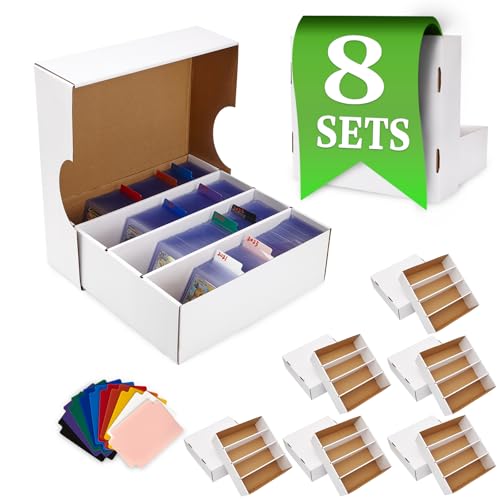 Cardboard Card Storage Boxes 3120 Count with Dividers R34233