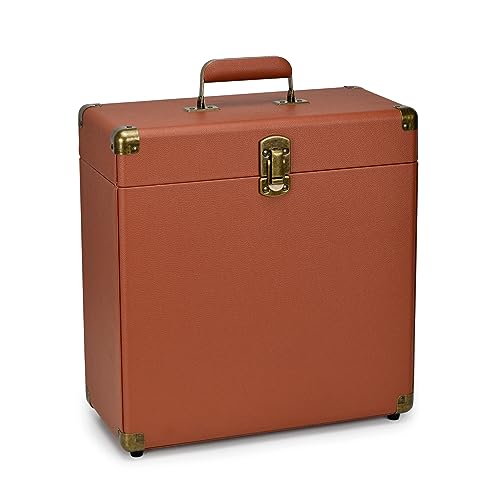 Retro Vinyl Record Storage Carrying Case, Holds 30 Albums Z153