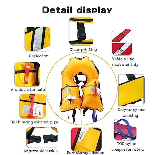 Snorkel Vest, Inflatable Swim Jacket for Snorkeling Diving Safety, Adjustable for Men Women L2046