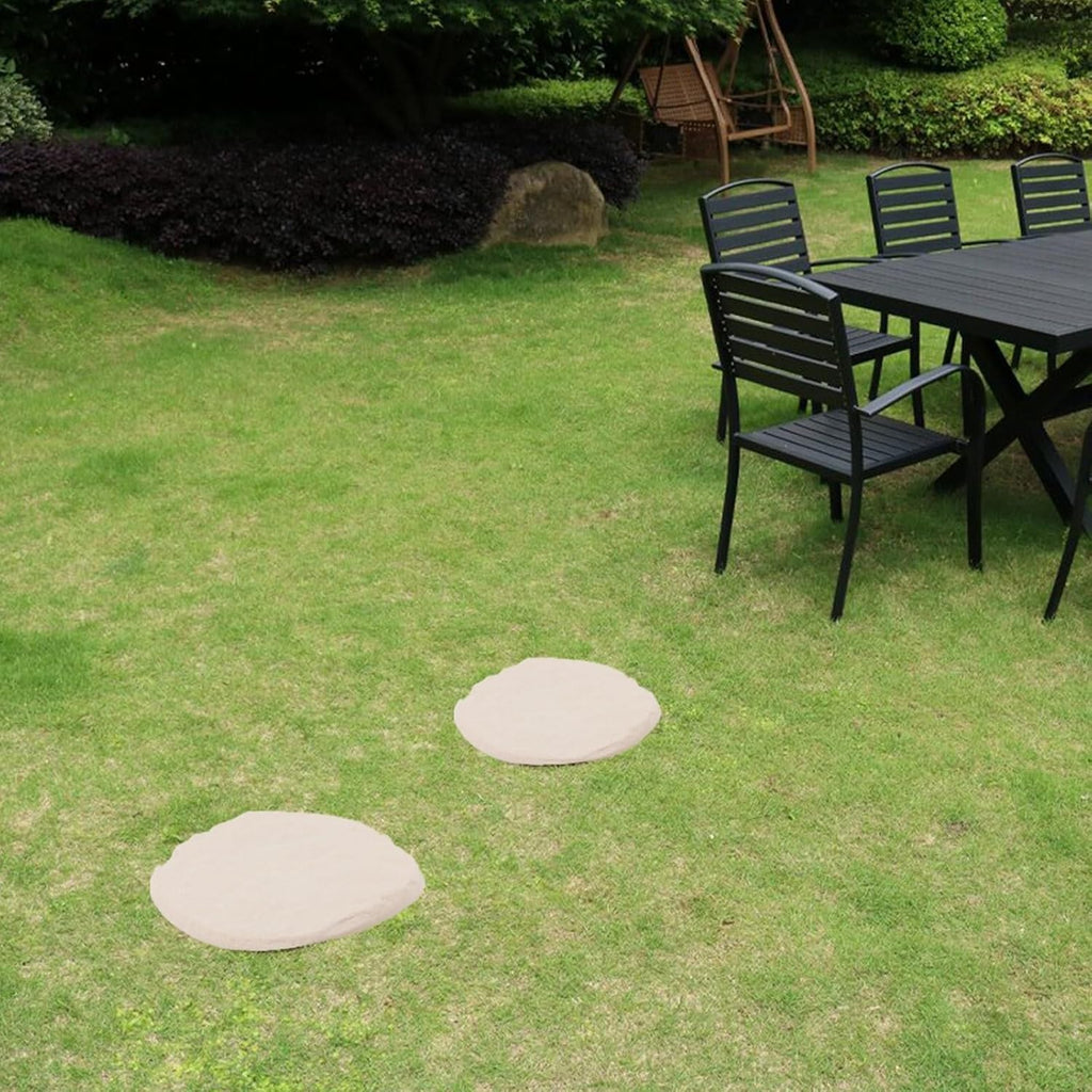 Garden Stepping Stones with Ground Stakes for Walkway Patio Yard N6814