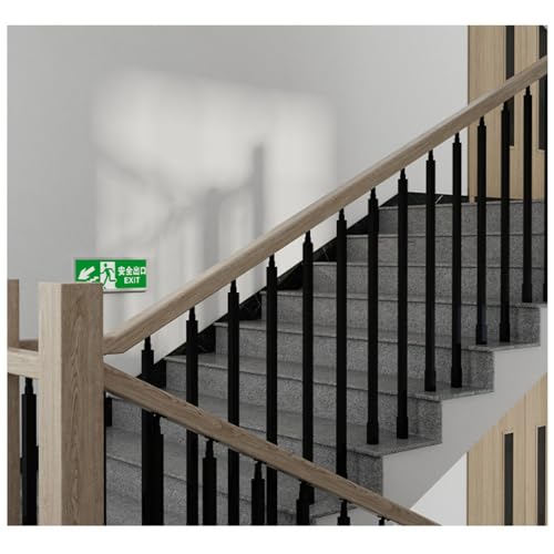 Staircase Balusters Black 1 Inch Stair Spindles Post Kit with Bracket W7804