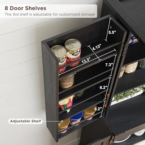 Farmhouse Storage Cabinet with Barn Doors and Adjustable Shelves X3170