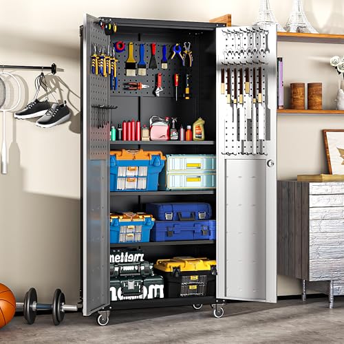 Rolling Tool Storage Cabinet with 4 Drawer and Locking Door U282375