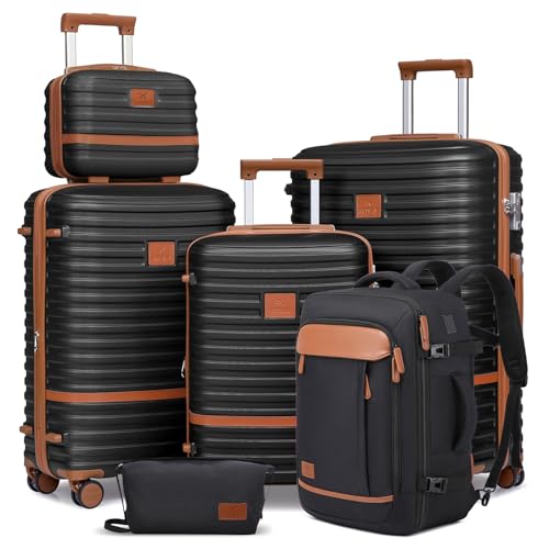 Expandable Carry-On Luggage Set, Lightweight Hard Shell 20 Inch with Spinner Wheels M12570