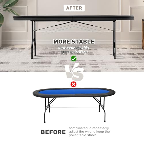 Foldable Blackjack Poker Table with Cup Holders G3690