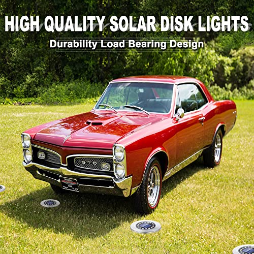 Solar Ground Lights Waterproof Outdoor Garden Disk Lights 16LED Warm Light Q124545