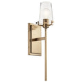 Kichler, Alton 22.25 inch 1 Light Wall Sconce with Clear Seeded Glass in Champagne Bronze, 45295CPZ