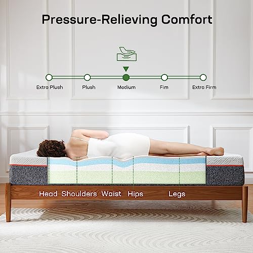 Twin Size Cooling Gel Memory Foam Mattress, Medium Firm, Fiberglass Free Y87821