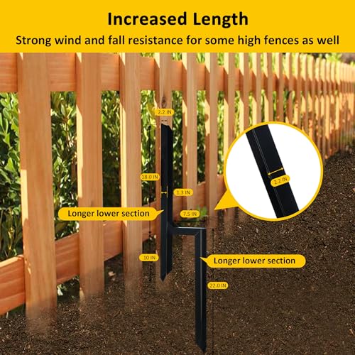 Steel Fence Post Repair Stakes, 40 Inch, 2 Pack V8401
