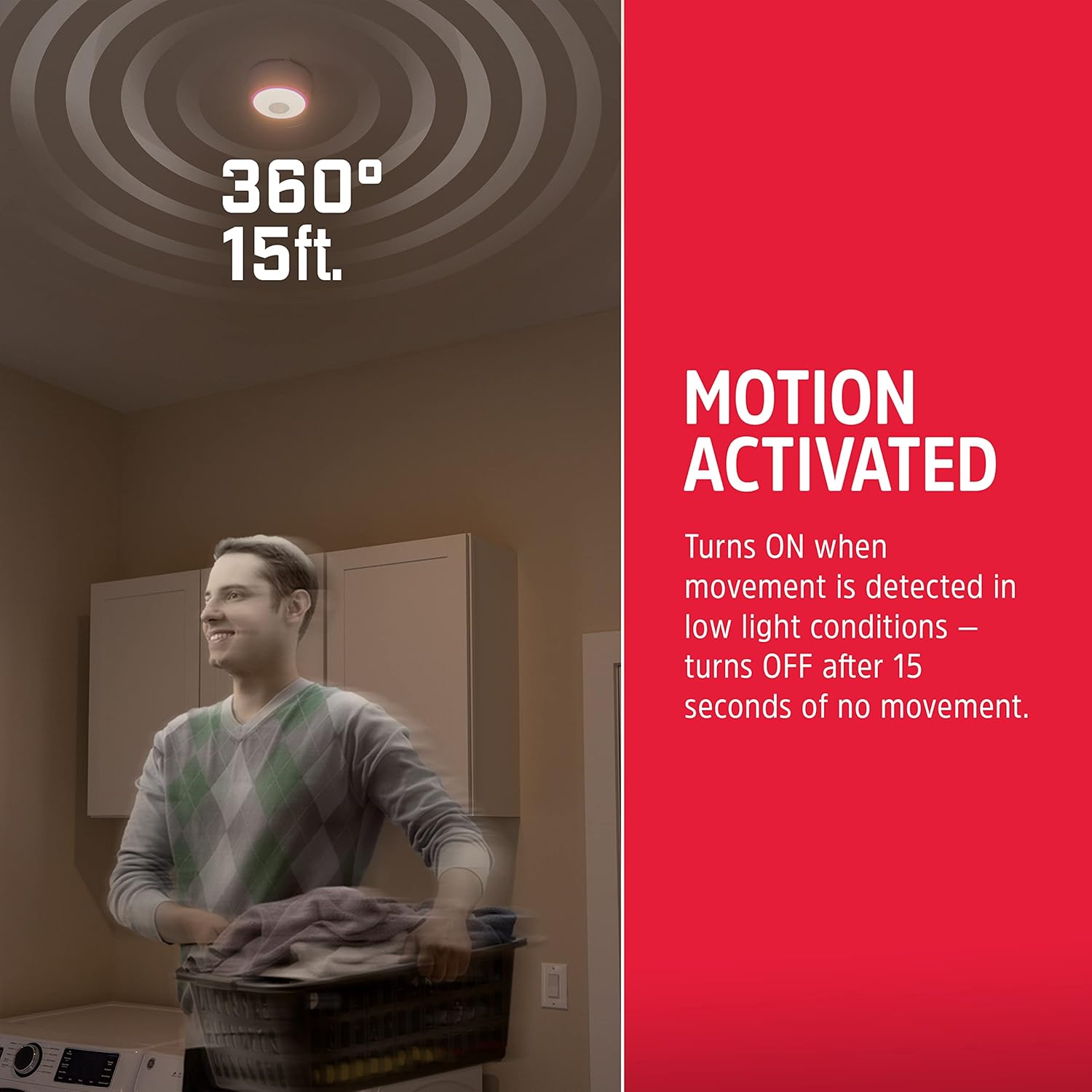 Motion Activated LED Ceiling Light, 2 Pack, Battery Operated, Wireless N820