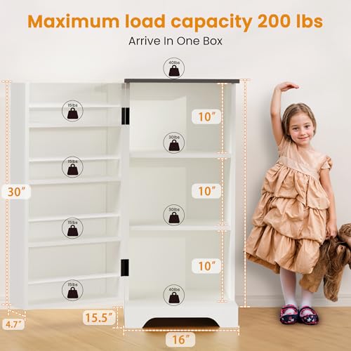 Farmhouse Pantry Cabinet with 6 Shelves and Barn Doors, Brown K34379