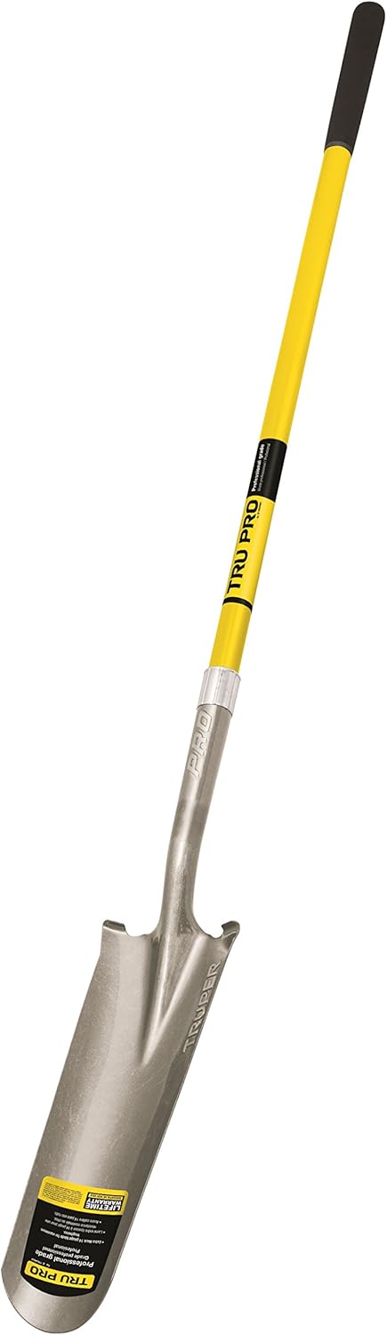 Truper 31286 Tru Pro 48-Inch 16-Inch Drain Spade, Fiberglass Handle, 10-Inch Grip