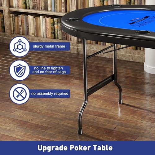 Foldable Blackjack Poker Table with Cup Holders G3690