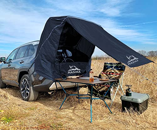 SUV Camping Tent Car Tailgate Shade Awning with Screen Net Waterproof I2915