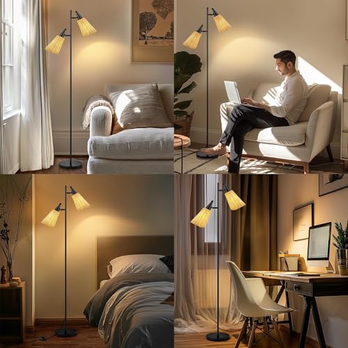 Modern Gold Floor Lamp with Foot Switch for Living Room, Bedroom, Office B731