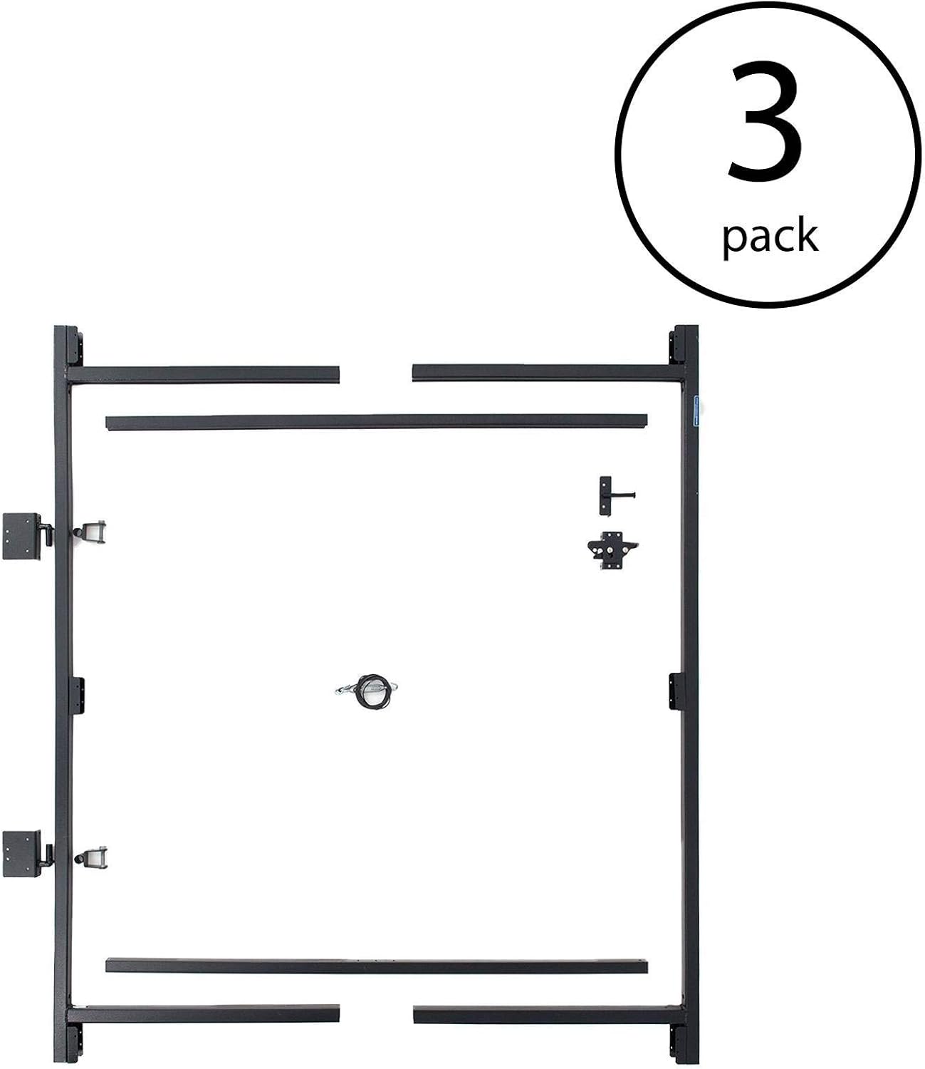 Adjustable Steel Frame Gate for Doorway and Driveway, 60-96 Inches Wide, 6 Inches High, 3 Pack H34525