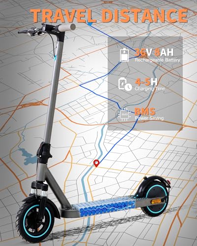 Electric Scooter for Adults, 500W Motor, Folding with Dual Suspension D383
