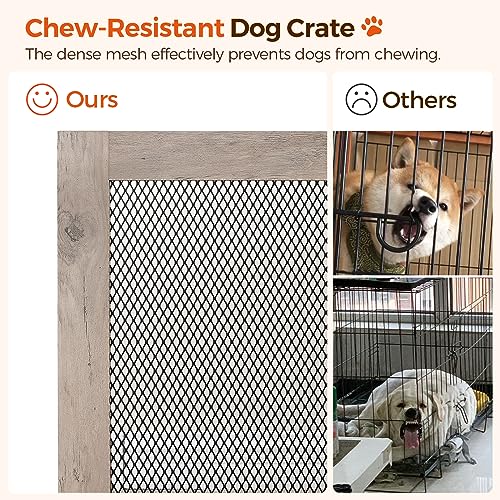 Wooden Dog Crate Furniture End Table for Small Medium Dogs V70534