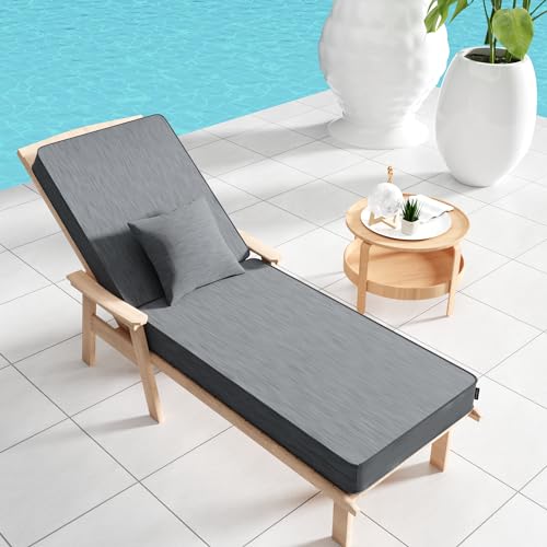Outdoor Chaise Lounge Cushions with Pillow, Fade Resistant Patio Furniture, Turquoise M47882