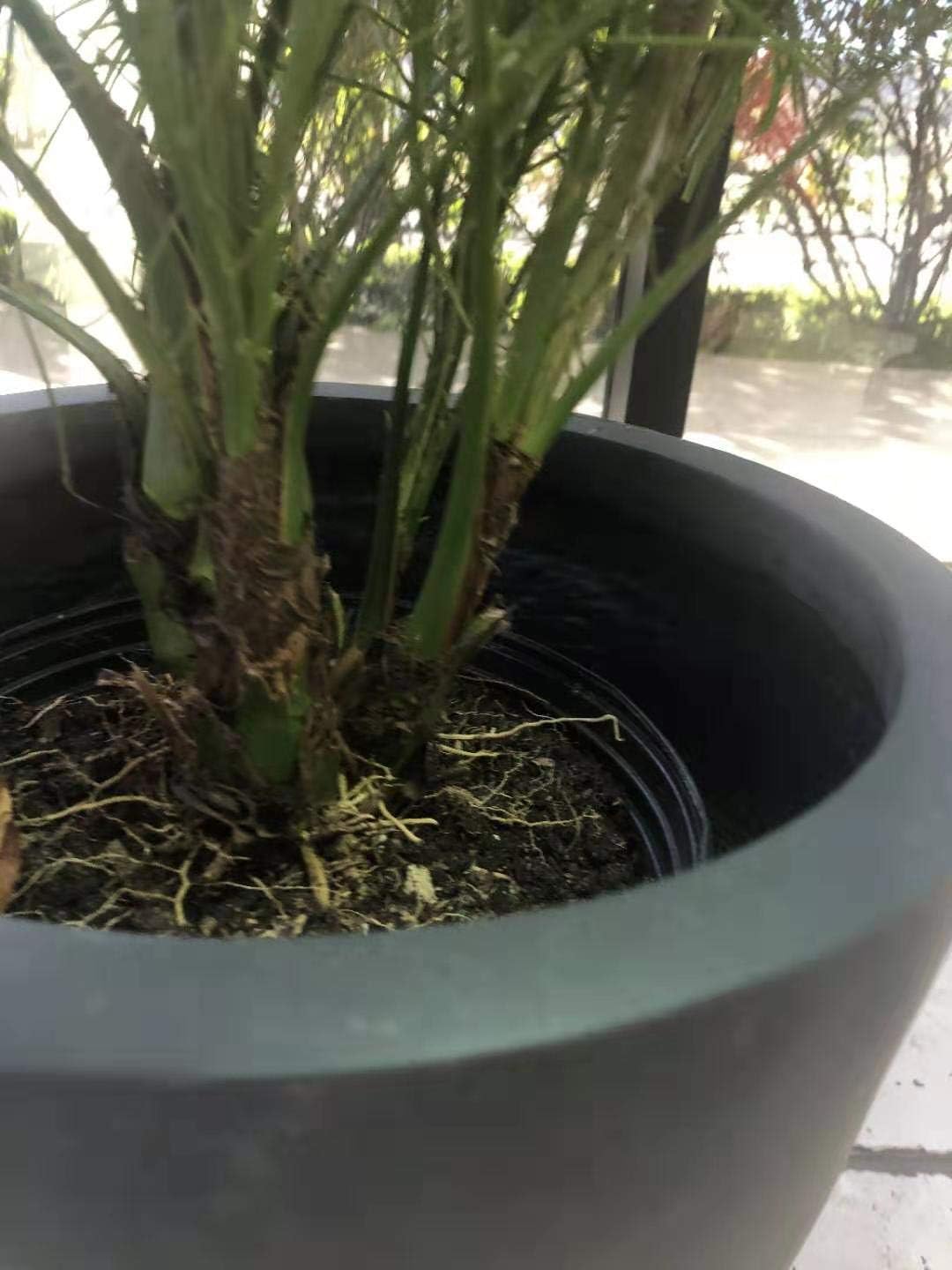 16" Round Charcoal Lightweight Bowl Planter T712