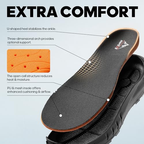 Men's Tactical Hiking Boots Lightweight Cushion Sole Side Zipper 8 Inches C799