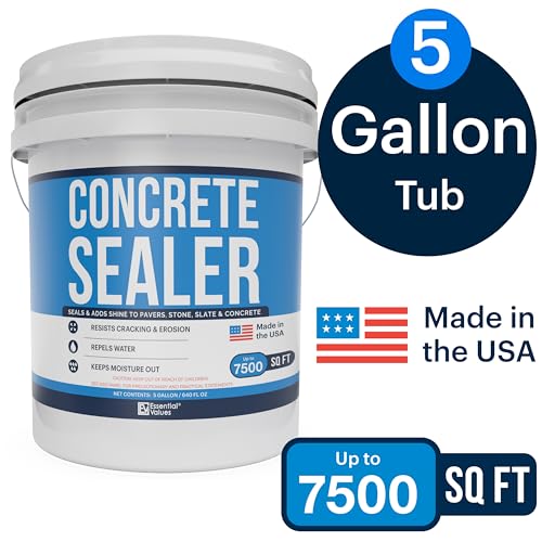 5 Gallon Concrete Sealer Clear Wet Look for Indoor Outdoor Surfaces V8287