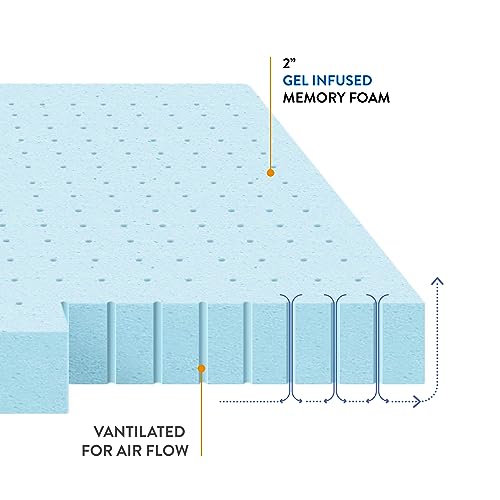 Queen Size 3 Inch Ventilated Memory Foam Mattress Topper V52104