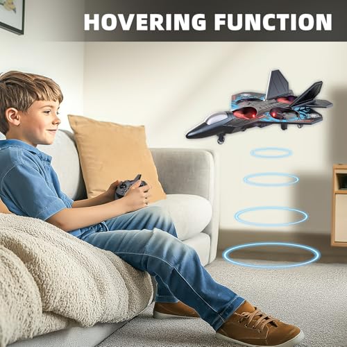 Foam Remote Control Airplane for Kids, 2.4 GHz with Lights and Stunt Roll M221