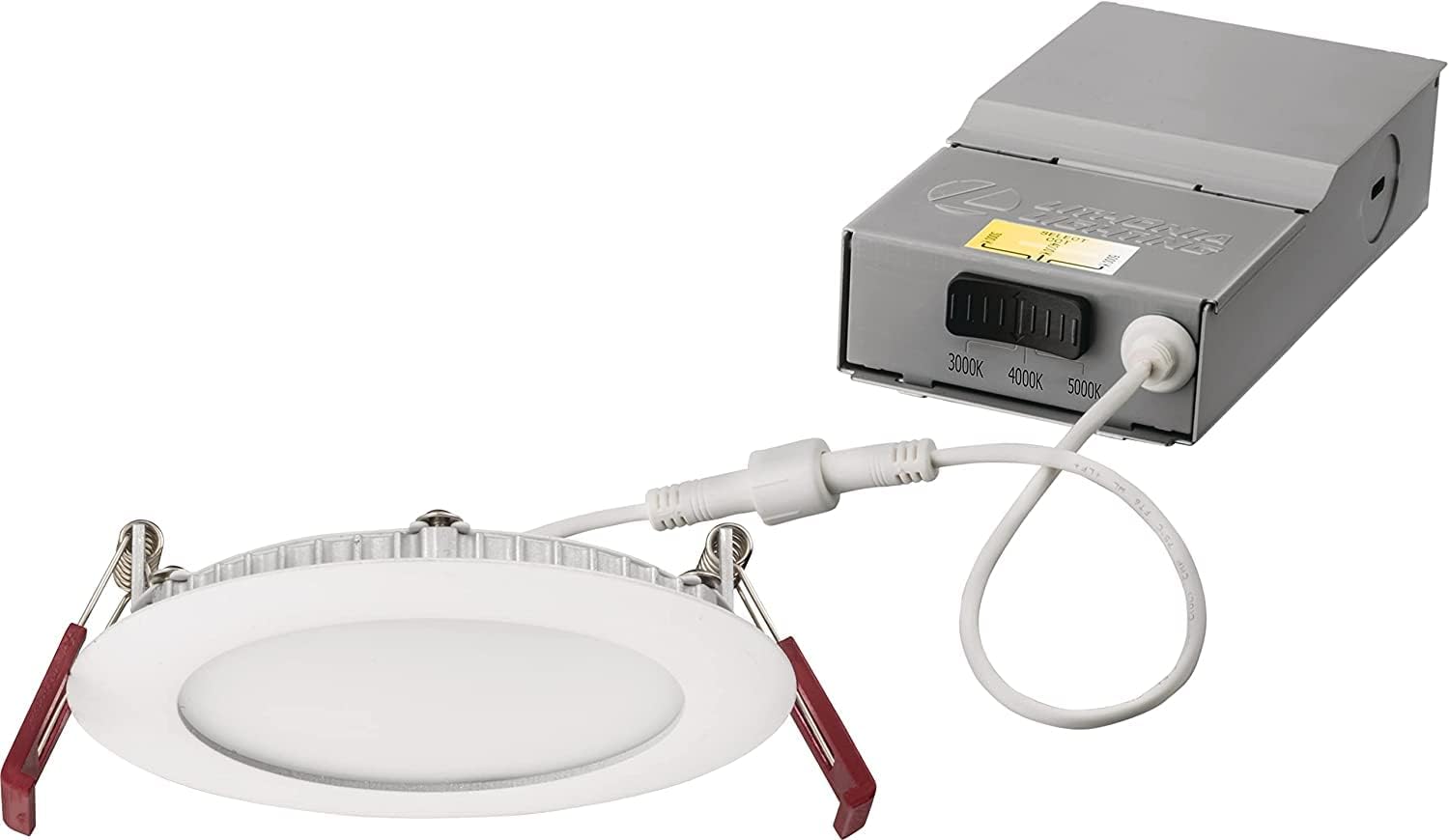LED Round Baffle Downlight, 6-Inch, 120V, Matte White U1064