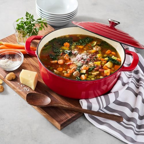Enameled Cast Iron Round Covered Dutch Oven, 7 qt R67707