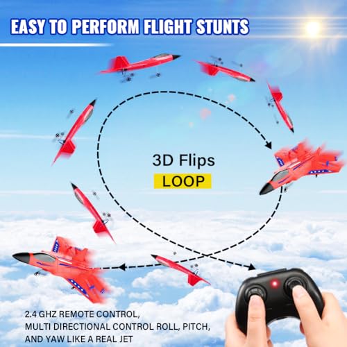 F22 RC Airplane Fighter, 2.4Ghz 2 Channel Remote Control Plane for Kids Beginners Y282