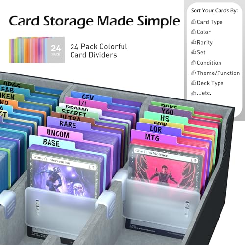 Trading Card Storage Box with 50 Sleeves and 24 Dividers G3044